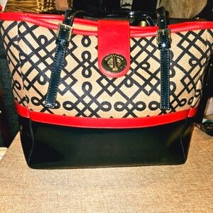 Spartina 449 Beautiful Navy, khaki and red bag.